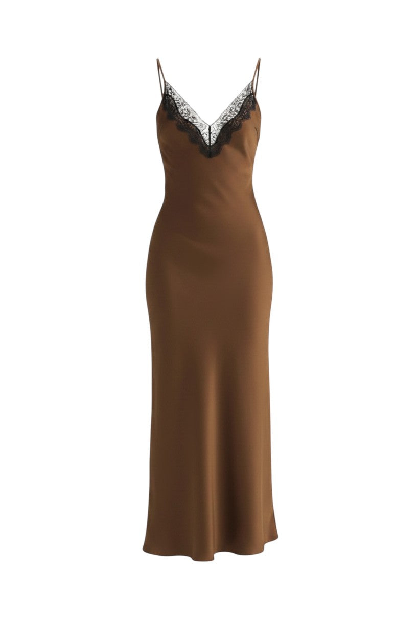 Céleste Lace Insert Cami Dress – JULI MEI